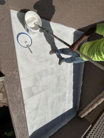 Exterior painting in Chandler, AZ   flat roof in elastomeric roof coating (1)